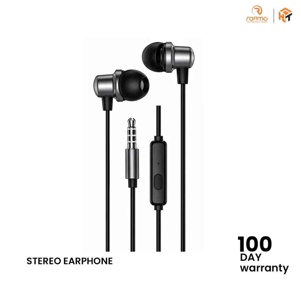 RAIIMO R-10 Stereo Earphone 3.5mm with Microphone and Extra Bass