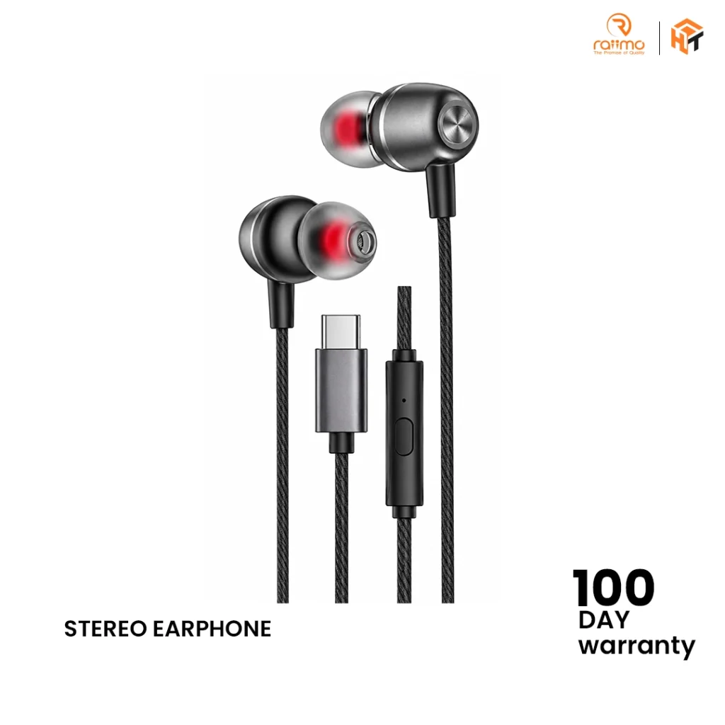 RAIIMO R-13 Type-C Wired Earphone with 14mm Driver and Microphone